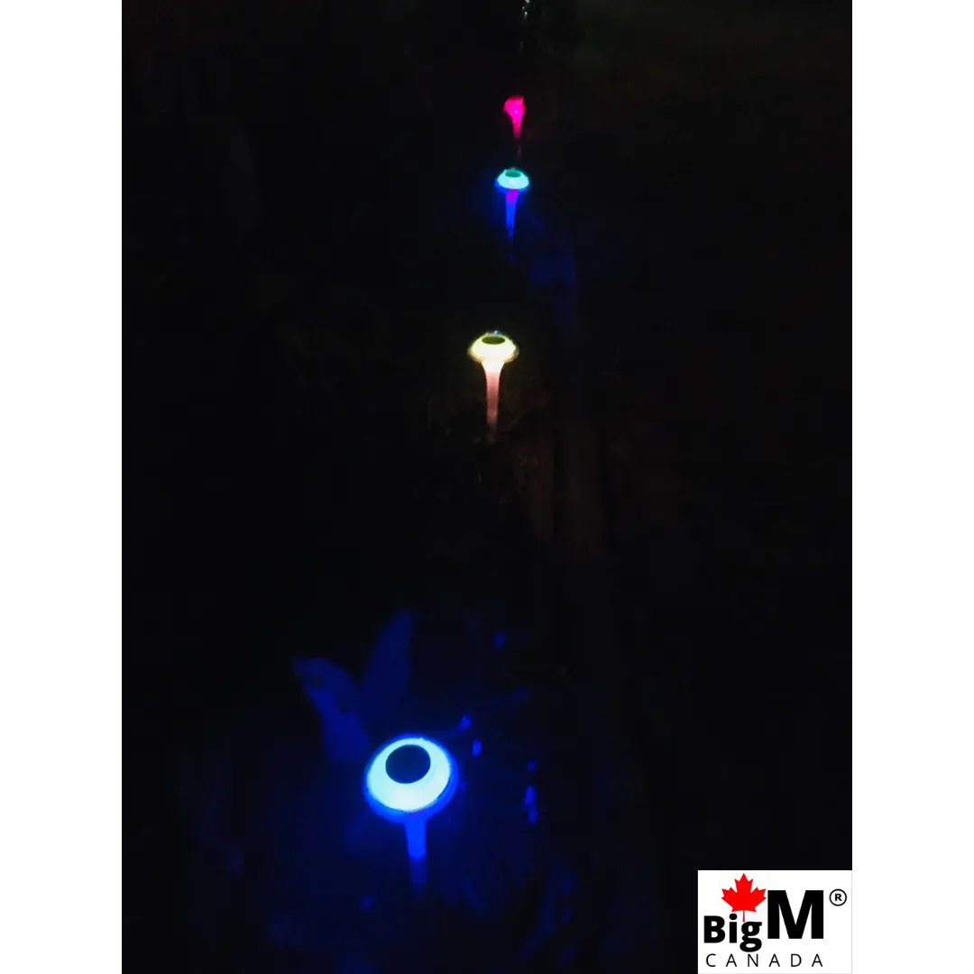 BigM RGB Color Changing Solar Mushroom Lights for Landscaping Gardens