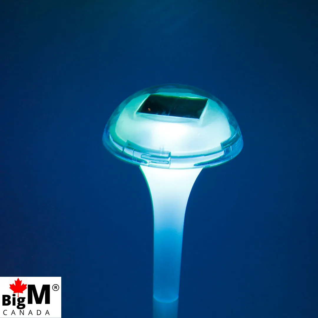 BigM RGB Color Changing Solar Mushroom Lights for Landscaping Gardens