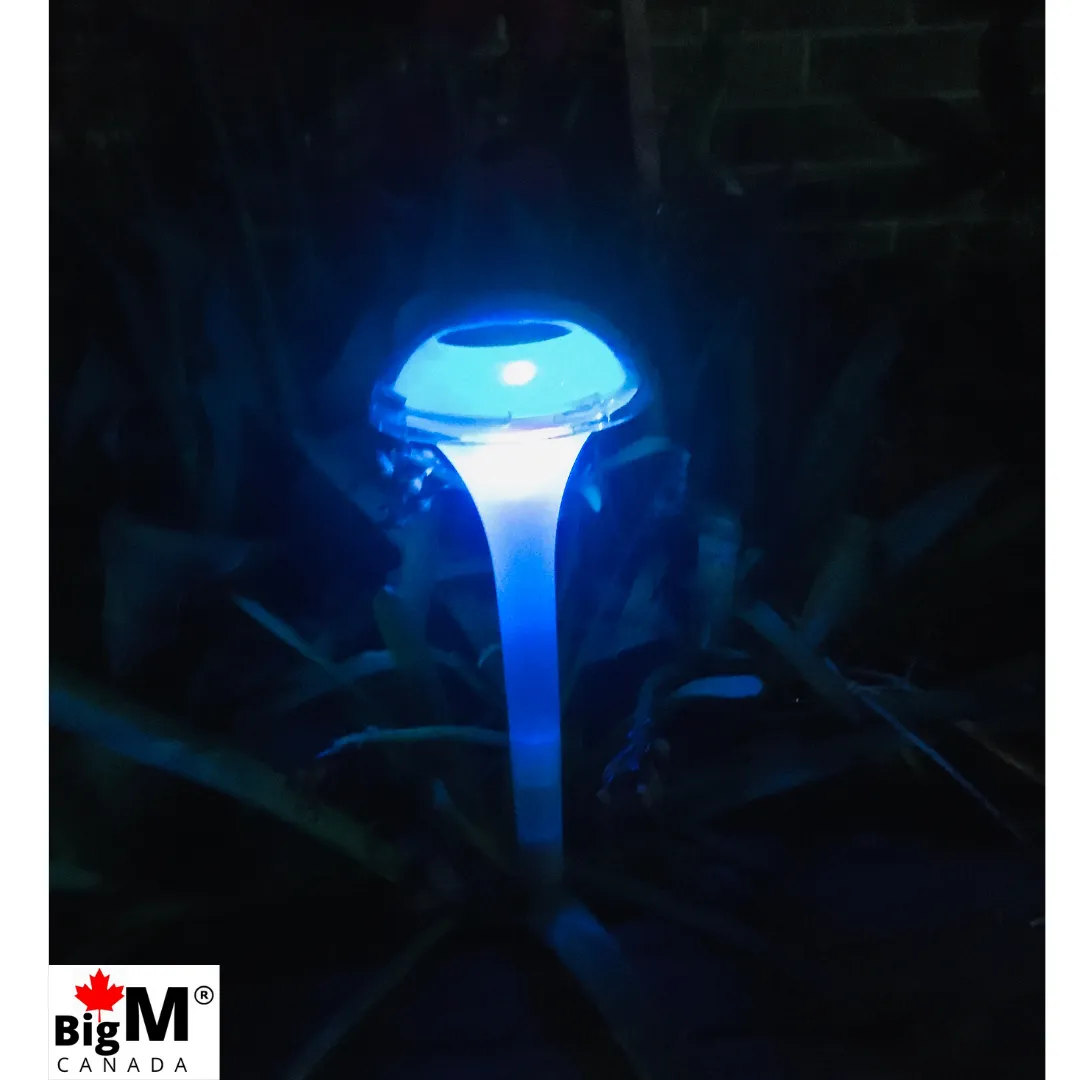 BigM RGB Color Changing Solar Mushroom Lights for Landscaping Gardens