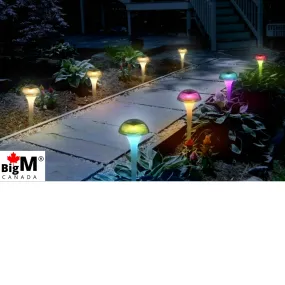 BigM RGB Color Changing Solar Mushroom Lights for Landscaping Gardens