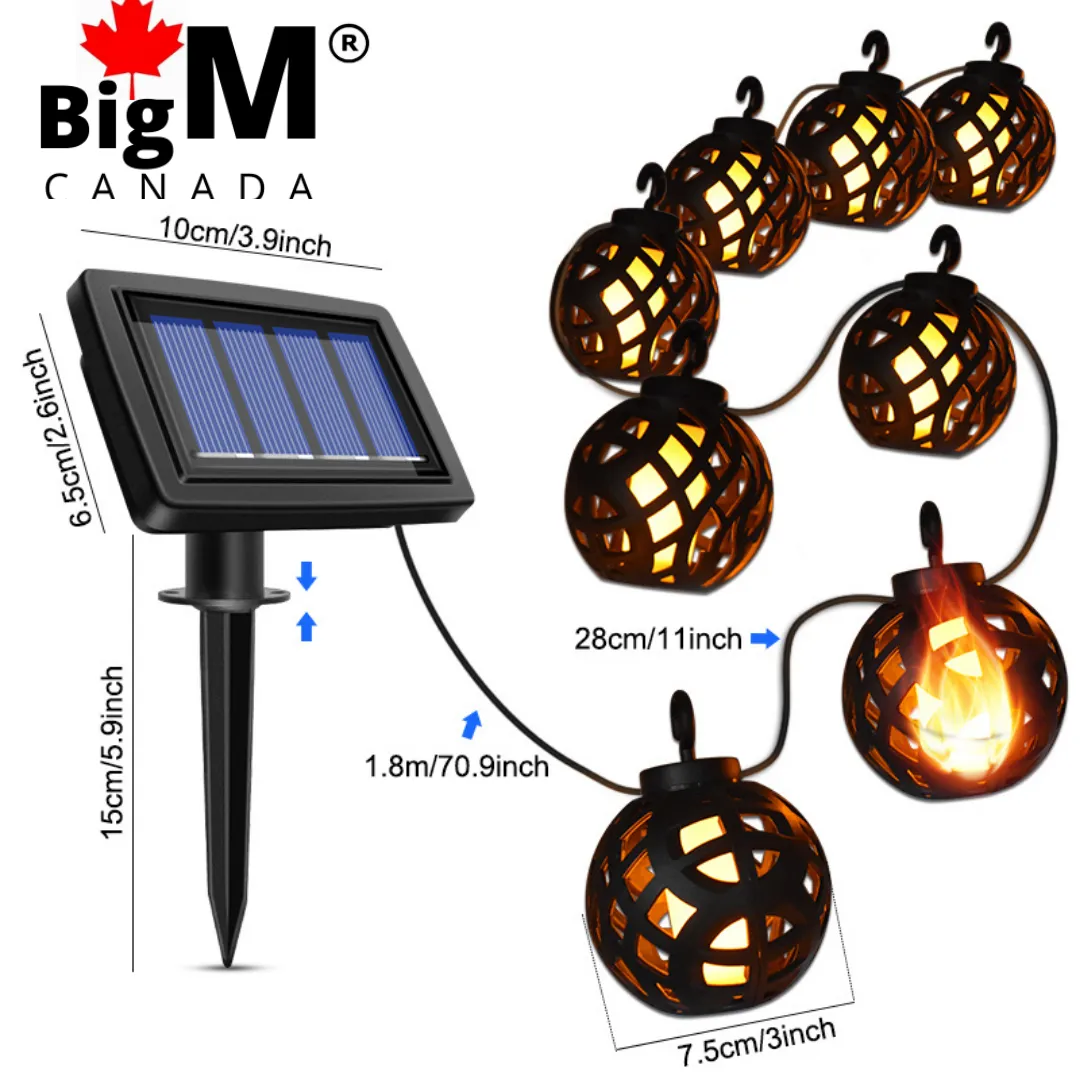 BigM solar flickering flame light balls for outdoor decorations