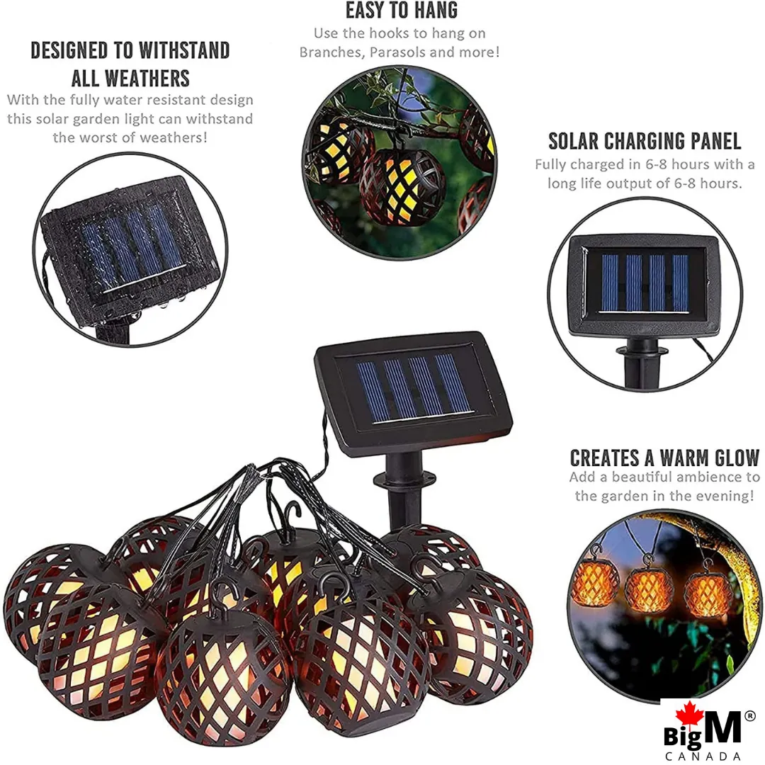 BigM solar flickering flame light balls for outdoor decorations