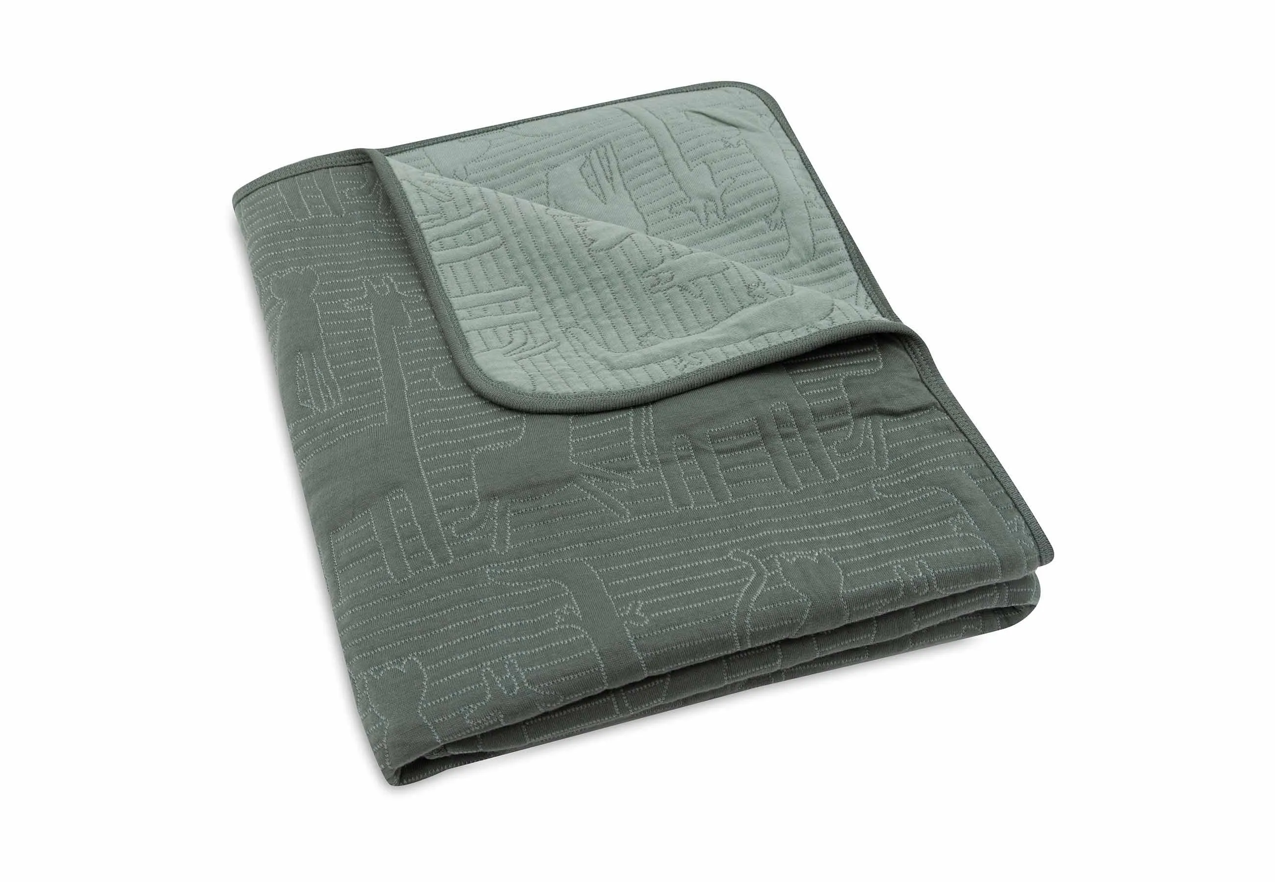 Blanket Cot 100x150cm Jungle Jambo - Ash Green/Laurel