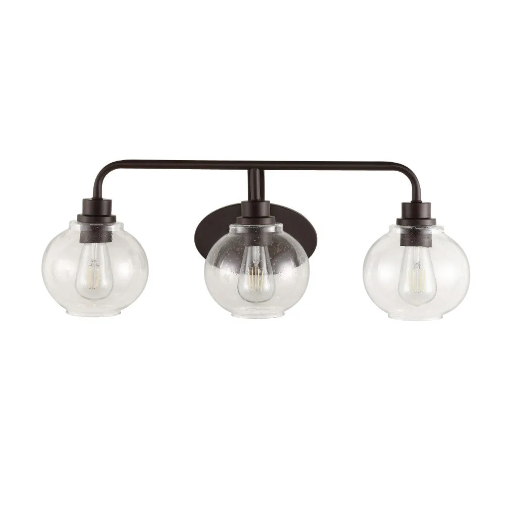 Bonnet Iron/Seeded Glass Cottage Rustic LED Vanity Light