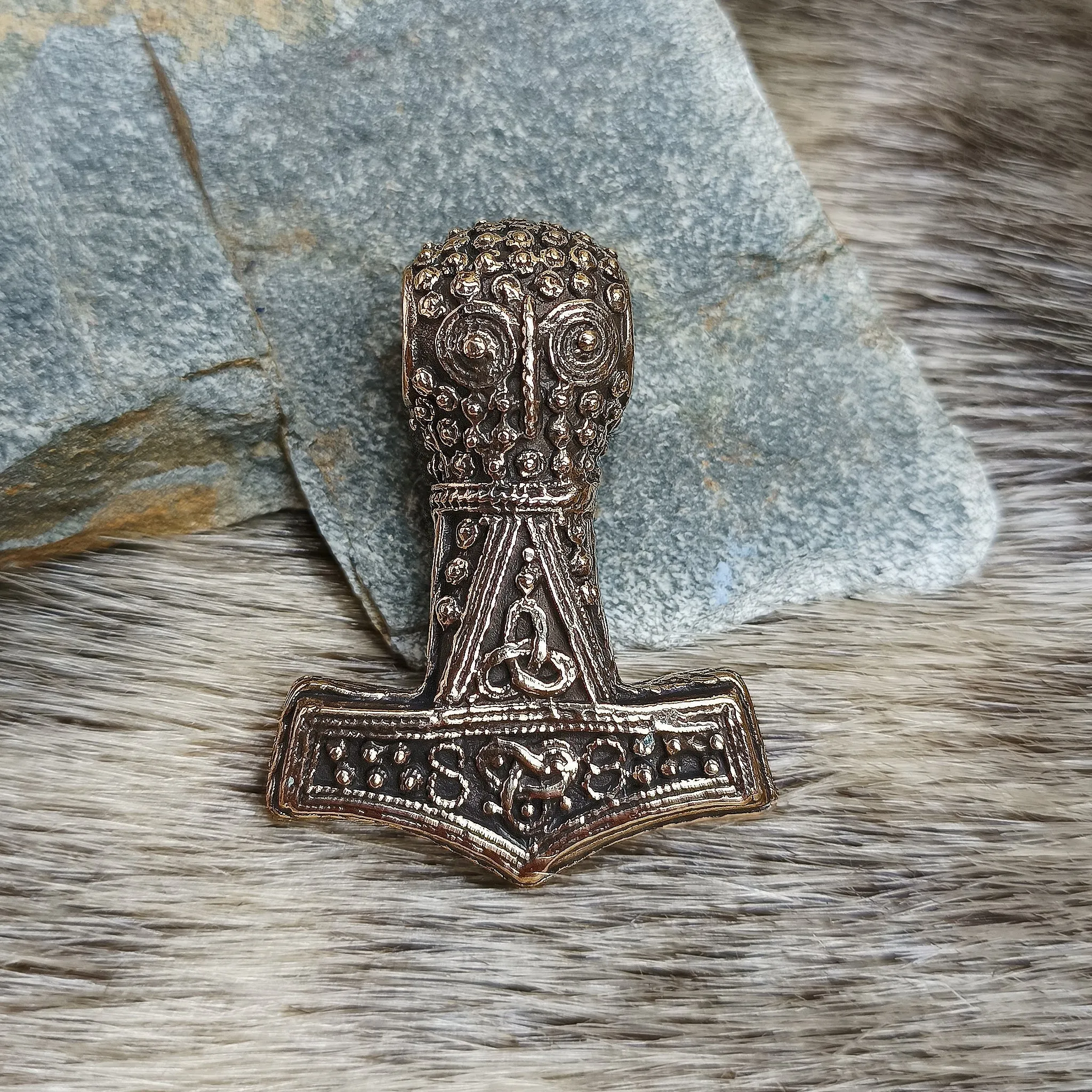 Bronze Replica Thors Hammer Pendant From Öland