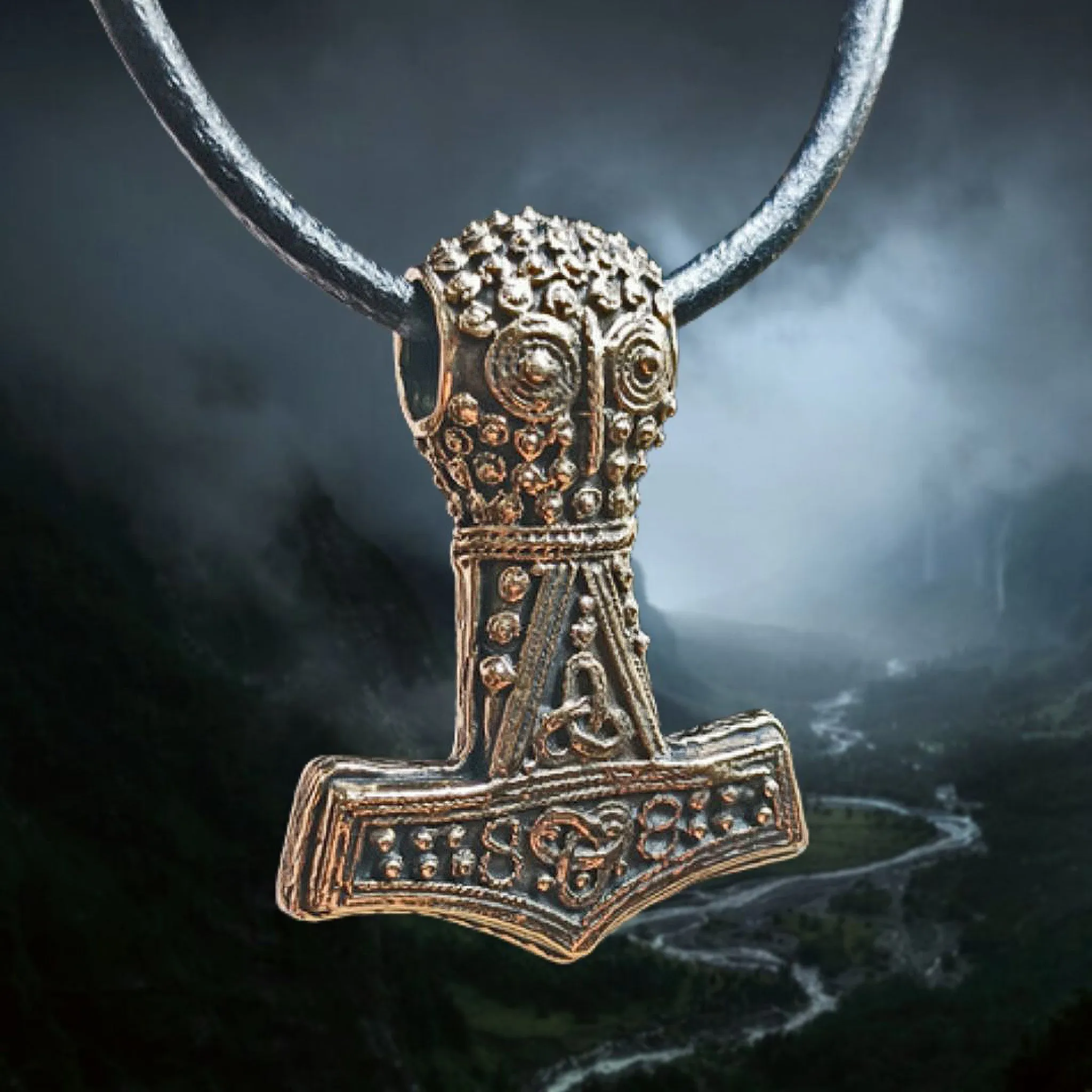 Bronze Replica Thors Hammer Pendant From Öland