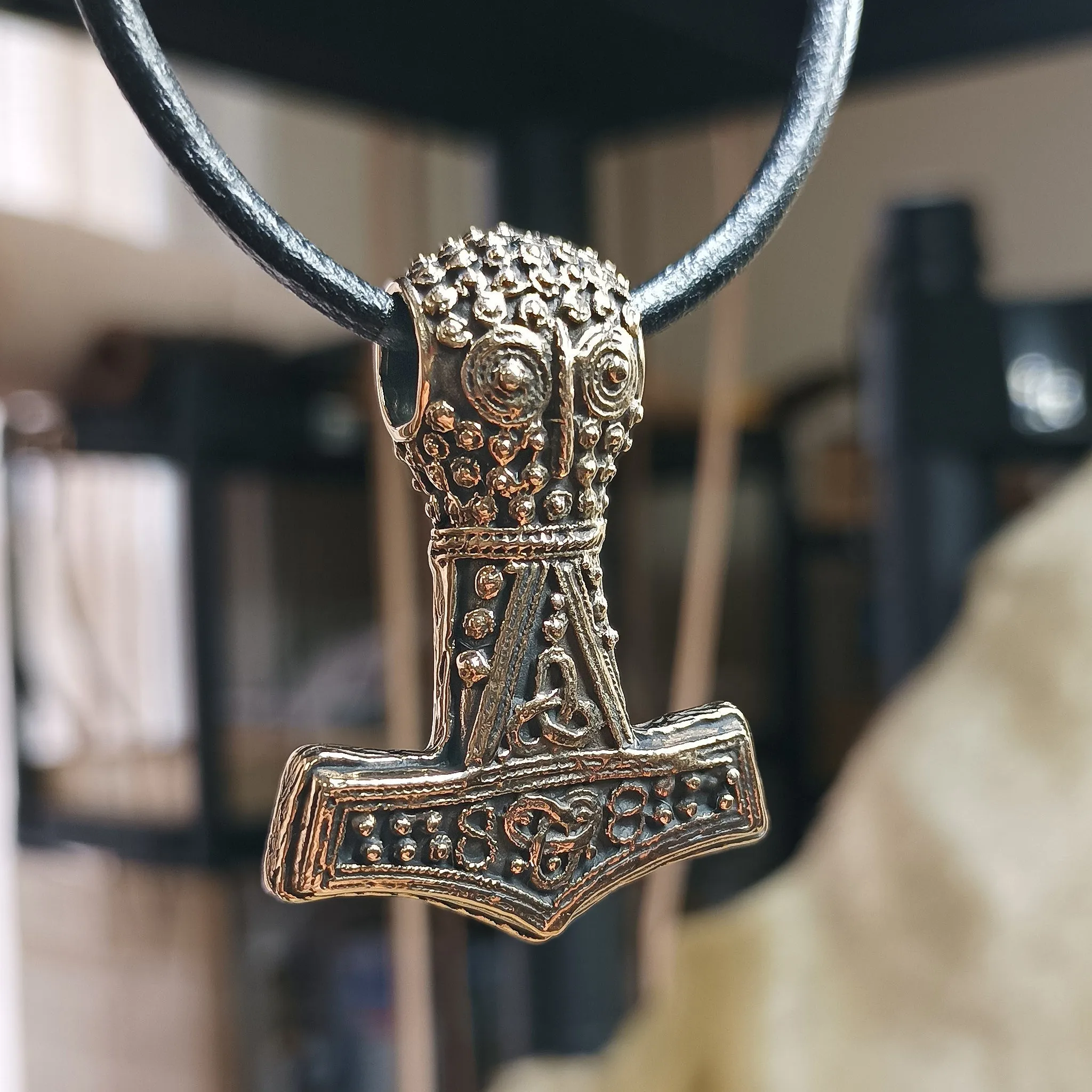 Bronze Replica Thors Hammer Pendant From Öland