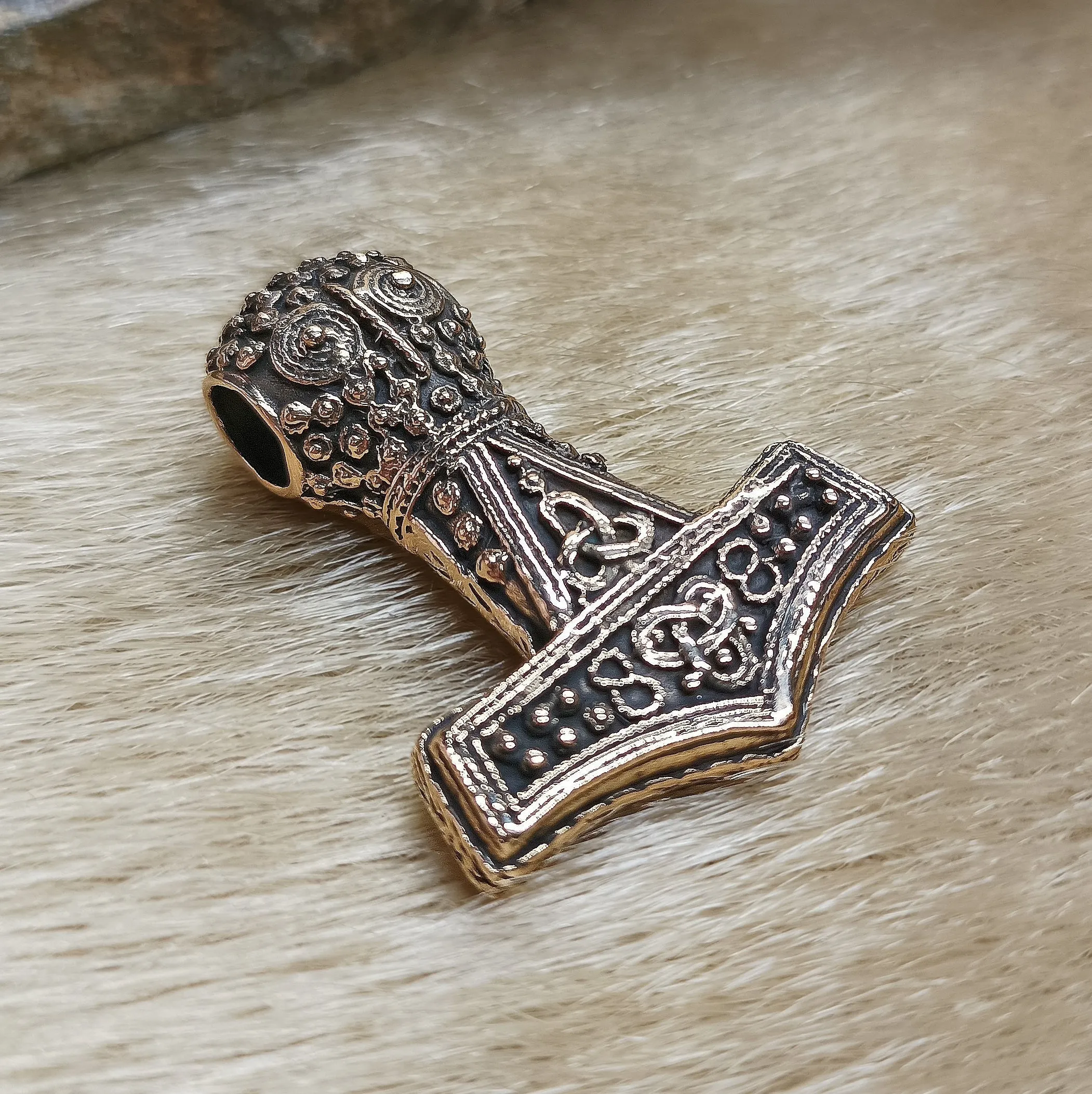 Bronze Replica Thors Hammer Pendant From Öland