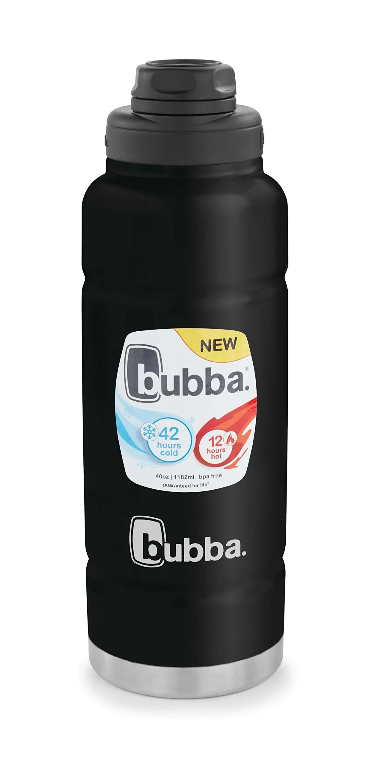 Bubba Trailblazer, Vacuum-Insulated Stainless Steel Water Bottle, 40oz., Licorice