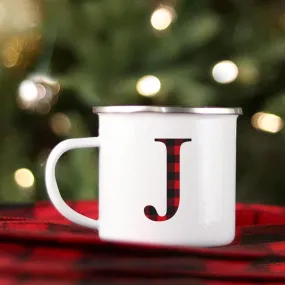 Buffalo Plaid Monogram Campfire Mug