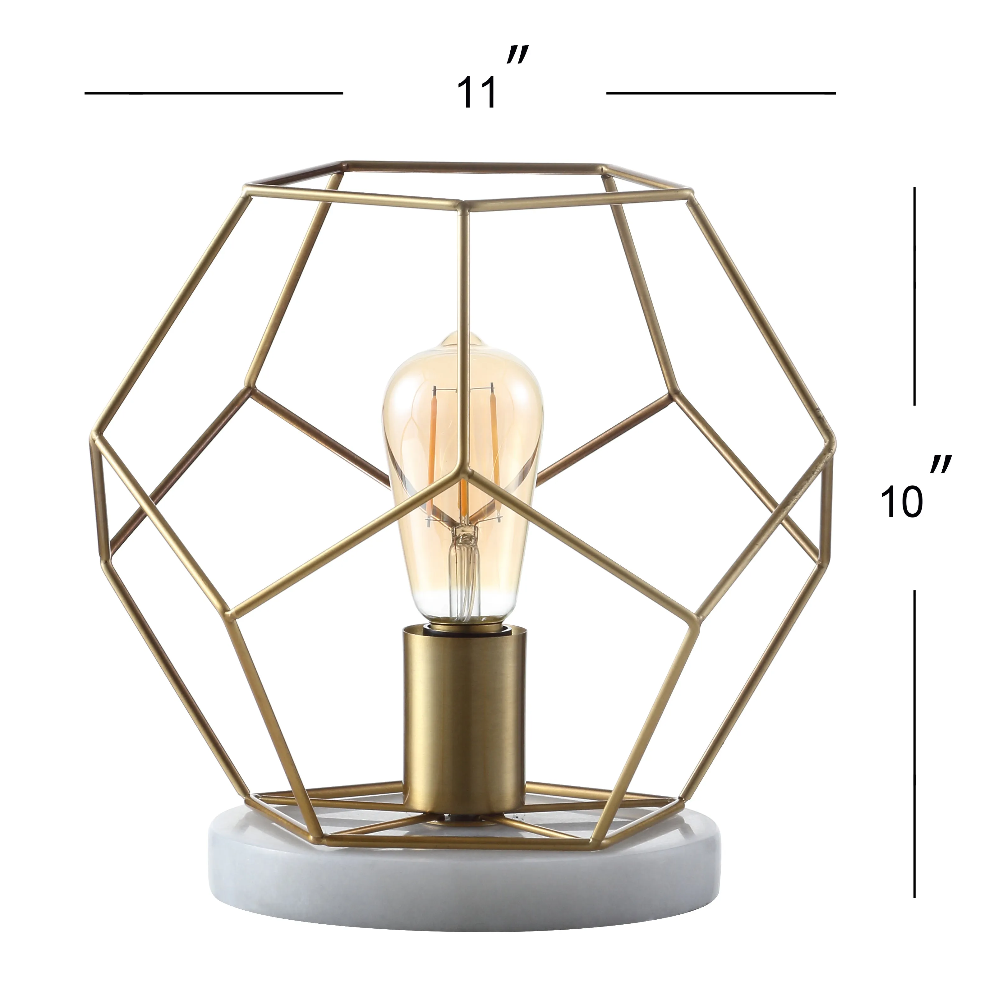 Buzzard 10" Metal/Marble LED Table Lamp