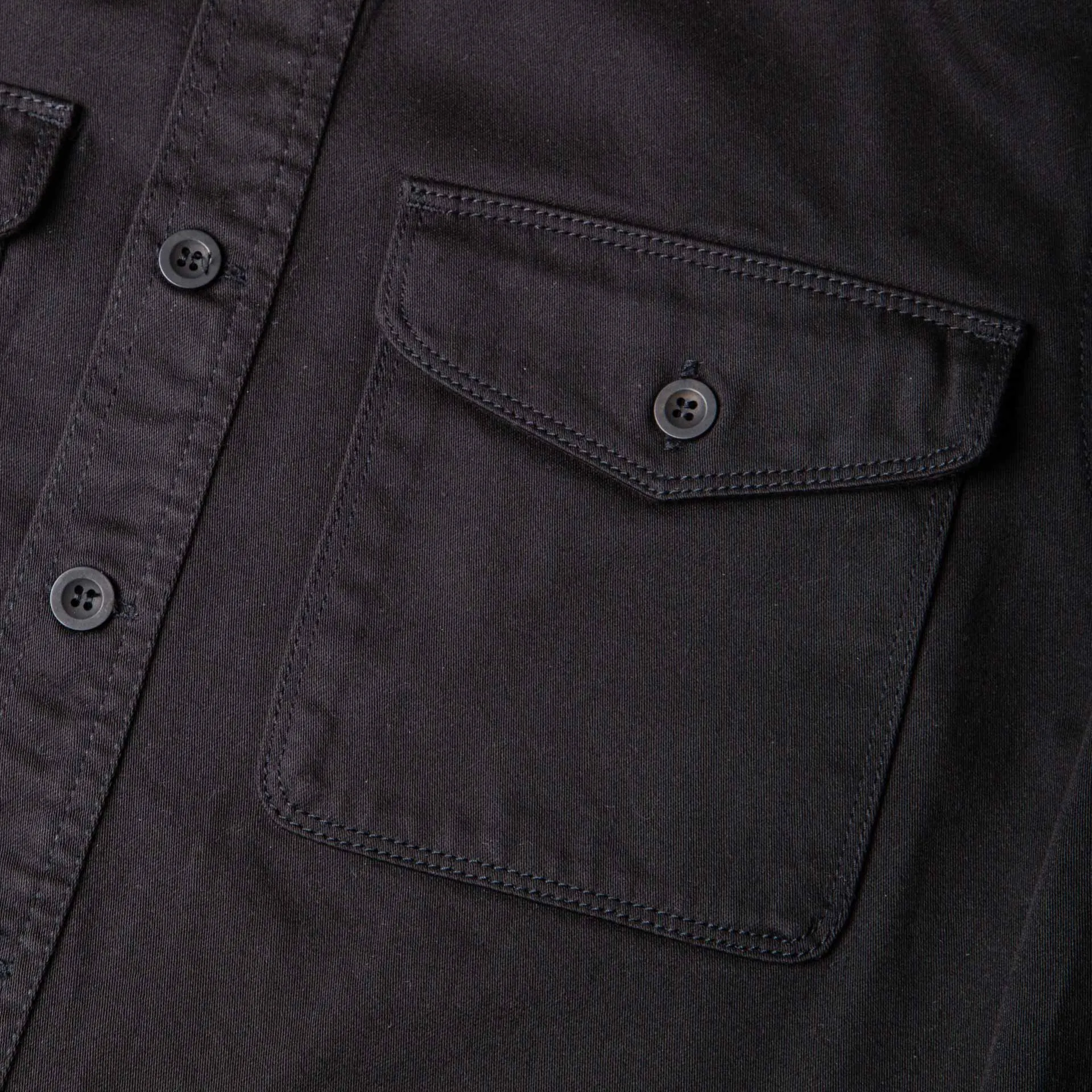 BWS-04 SCOUT OVERSHIRT 9.5 oz. black military sateen [CORE]