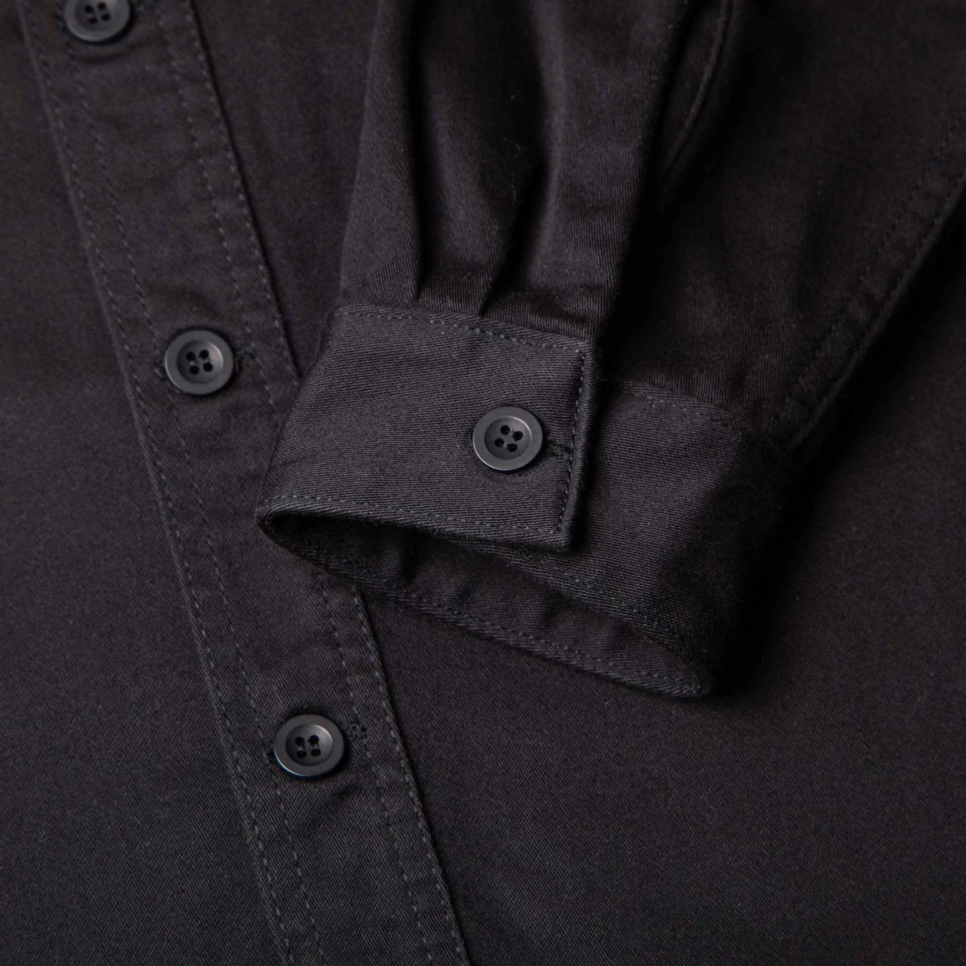 BWS-04 SCOUT OVERSHIRT 9.5 oz. black military sateen [CORE]