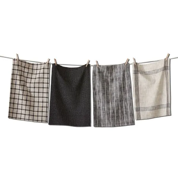 Canyon Woven Black Multi Dishtowel Set