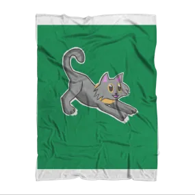 Cat Illustration Sublimation Throw Blanket