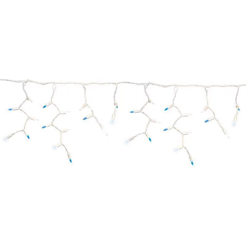 Celebrations Platinum LED T5 Blue/Pure White 100 ct Icicle Christmas Lights 9.5 ft.