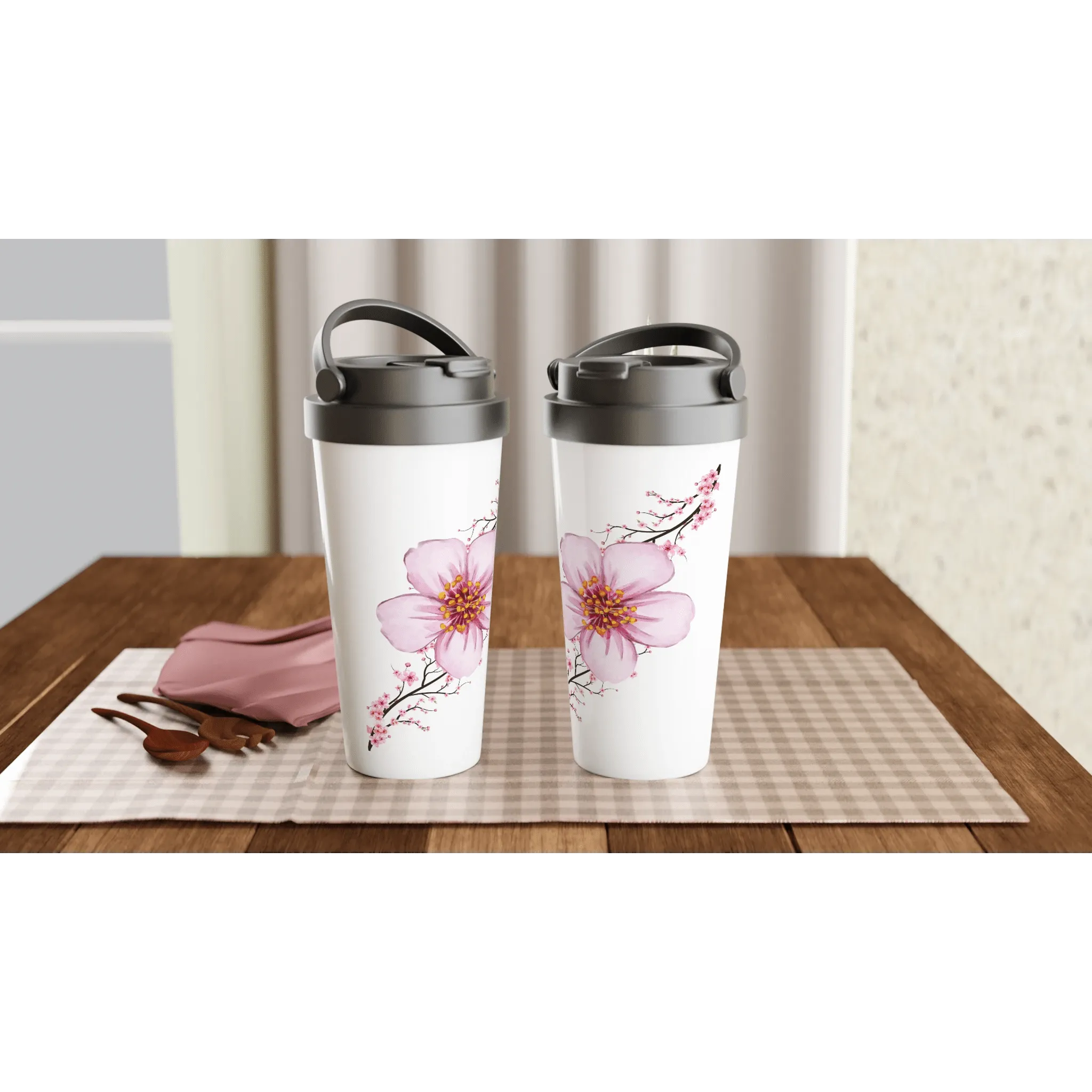 Cherry Blossom Leaf Travel Mug | Cherry Blossom Tumbler