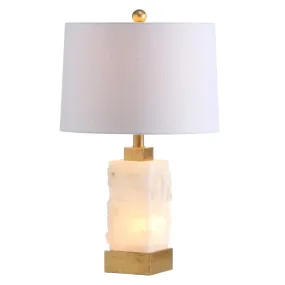 Clark 23" Alabaster/Metal LED Table Lamp