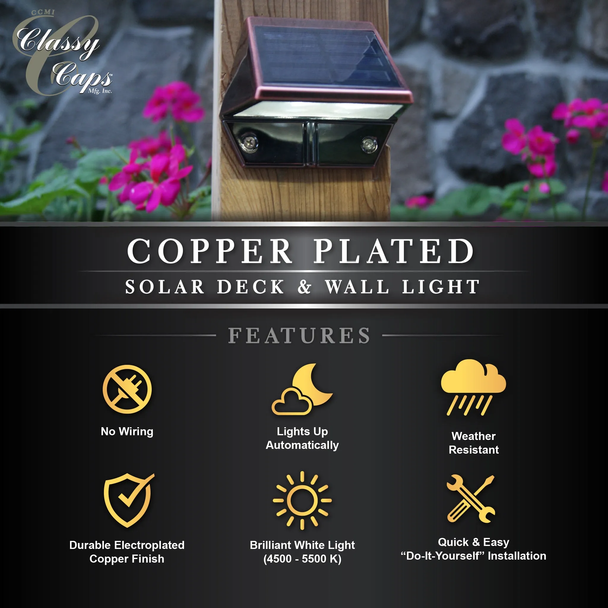 Classy Caps Copper Plated Deck & Wall Light SL177