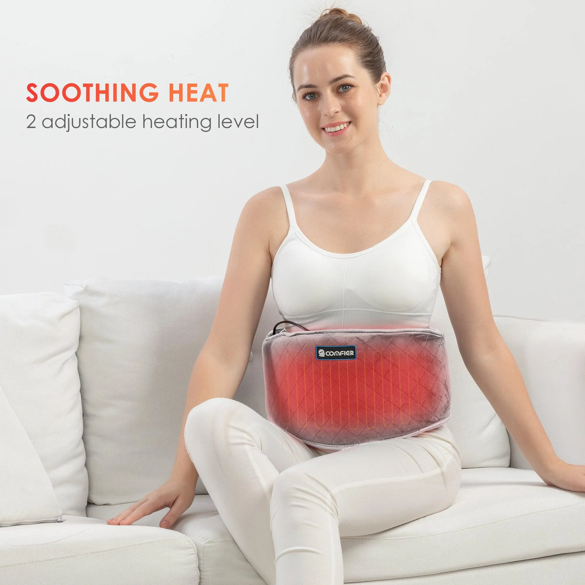 Comfier Heating Pad for Back Pain Relief, Heated Waist Massage Belt for Back Pain with Massage Modes - 6006NG