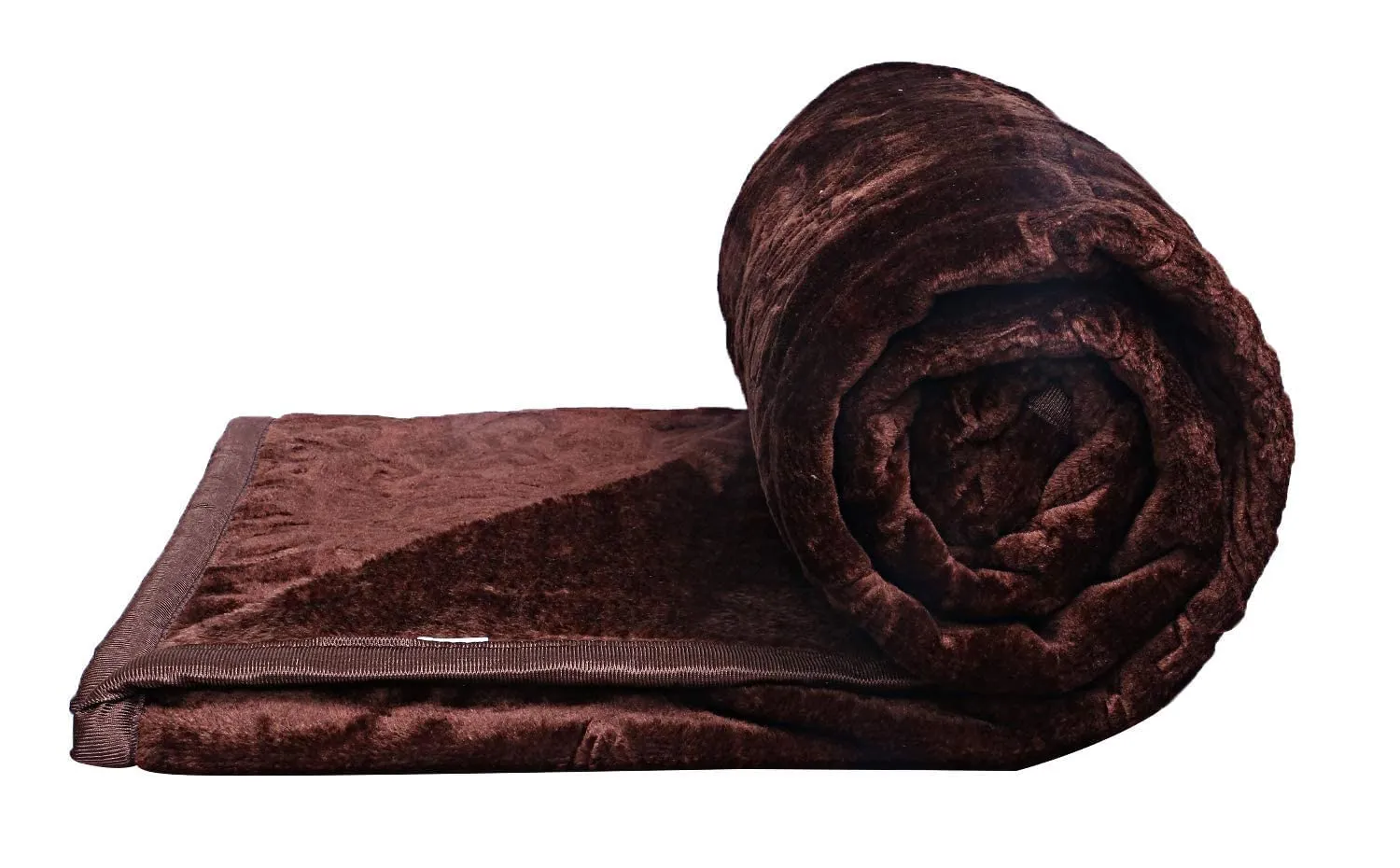 COMFORT PLANET 500 TC Winter | Mild-Winter Solid | Floral Super Soft Warm Mink Double Bed Blanket for Winter, Lightweight Kambal (Coffee Brown, Double Bed - 90x90 Inch)