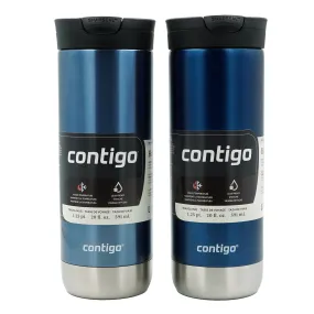 Contigo 20 oz. Huron 2.0 SnapSeal Travel Mug 2-Pack - Blueberry/Glacier