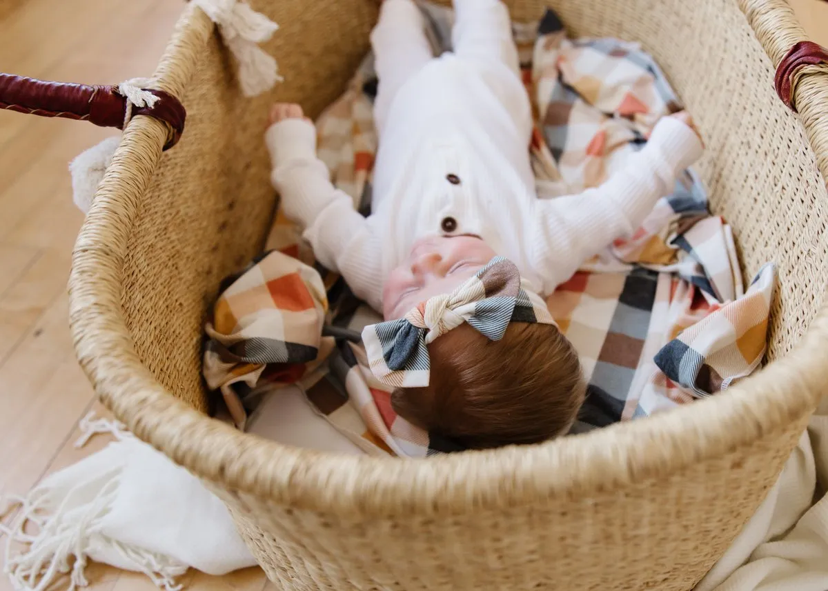 Copper Pearl Harvest Knit Swaddle Blanket