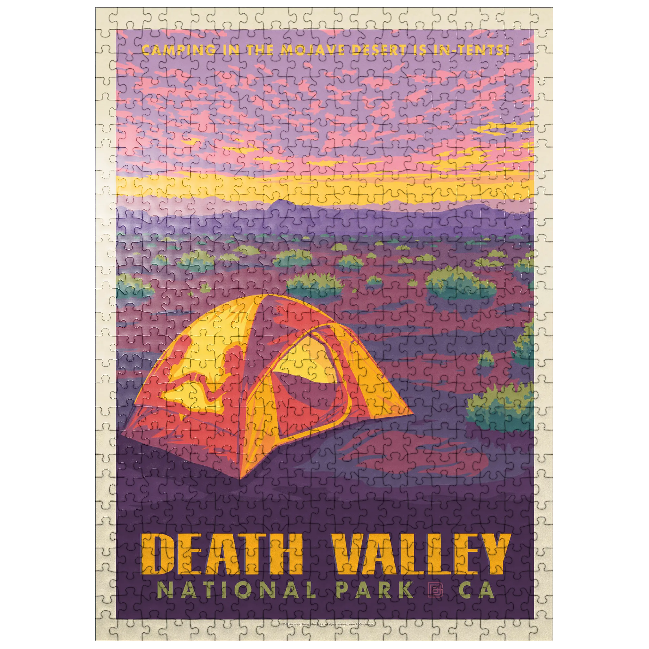 Death Valley National Park: Camping, Vintage Poster