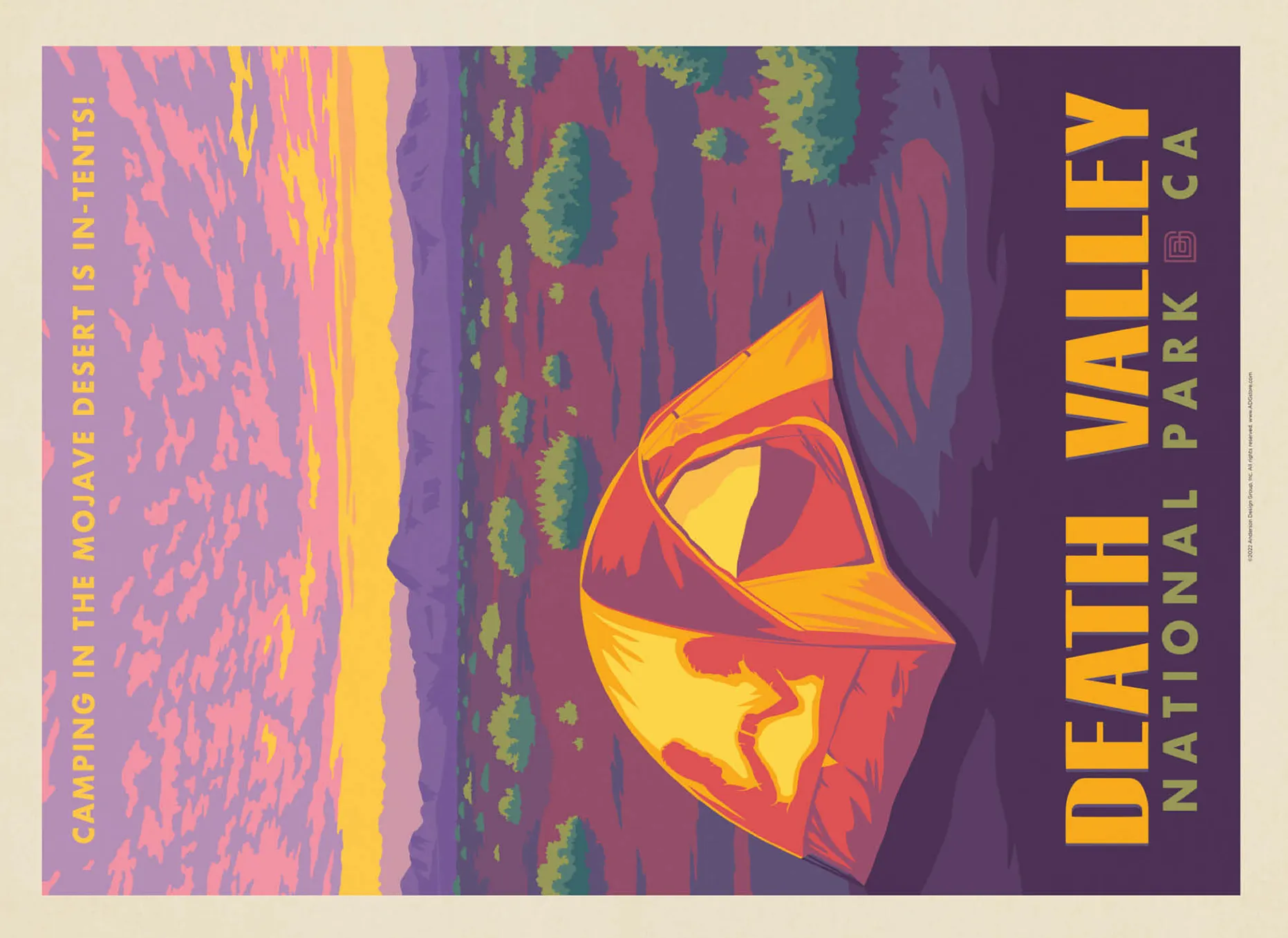 Death Valley National Park: Camping, Vintage Poster