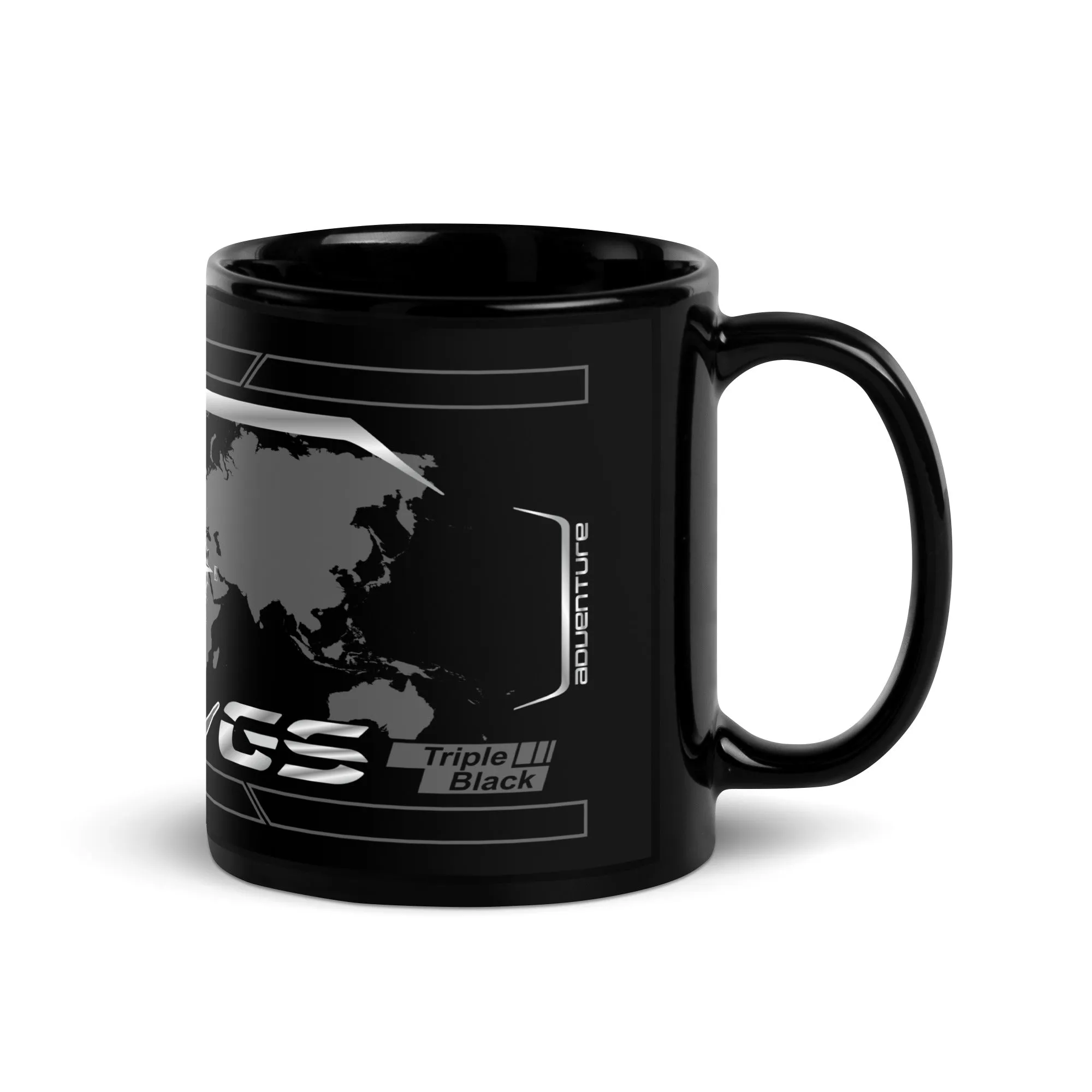 Designed Black Glossy Mug - Cup Inspired BMW R1250GS Triple Black Motorcycle Model - MM6247