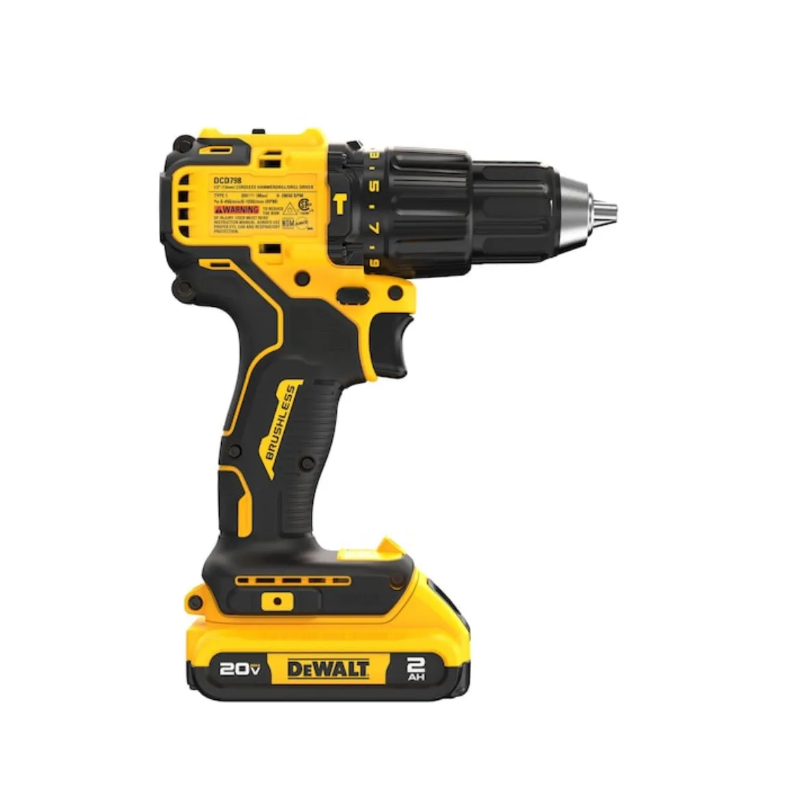 DEWALT 20-volt Max Brushless Hammer Drill (1-Battery Included)