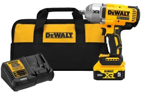 DeWALT XR DCF900P1 Impact Wrench with Hog Ring Anvil, Battery Included, 20 V, 5 Ah, 1/2 in Drive, 2200 ipm