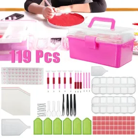 Diamond Painting Tool Set - Diamond Painting Supplies - Dot Drill Pens - Point Drill - Tweezer - Storage Box - Gift Set - Kit