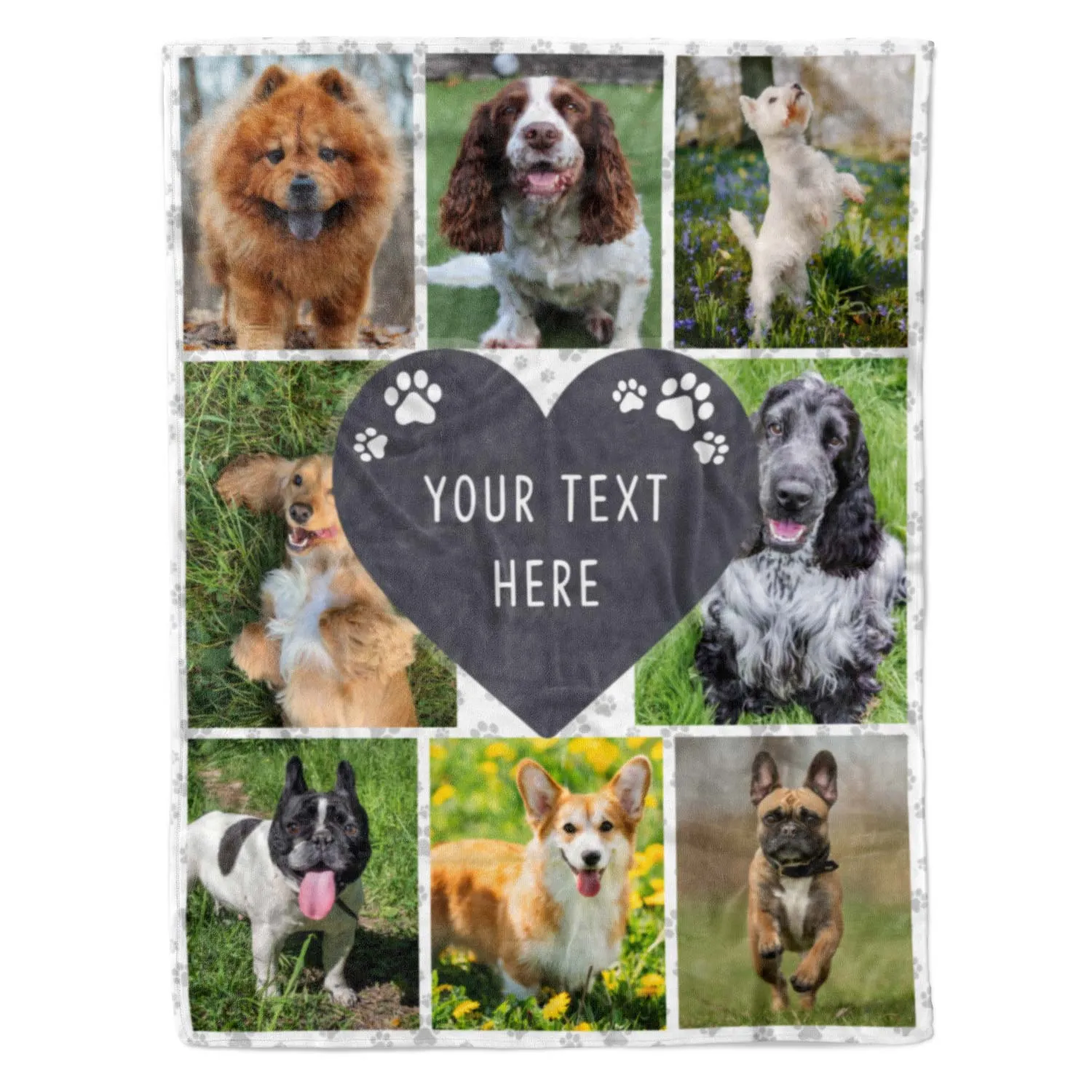 Dog Text Photo Blanket