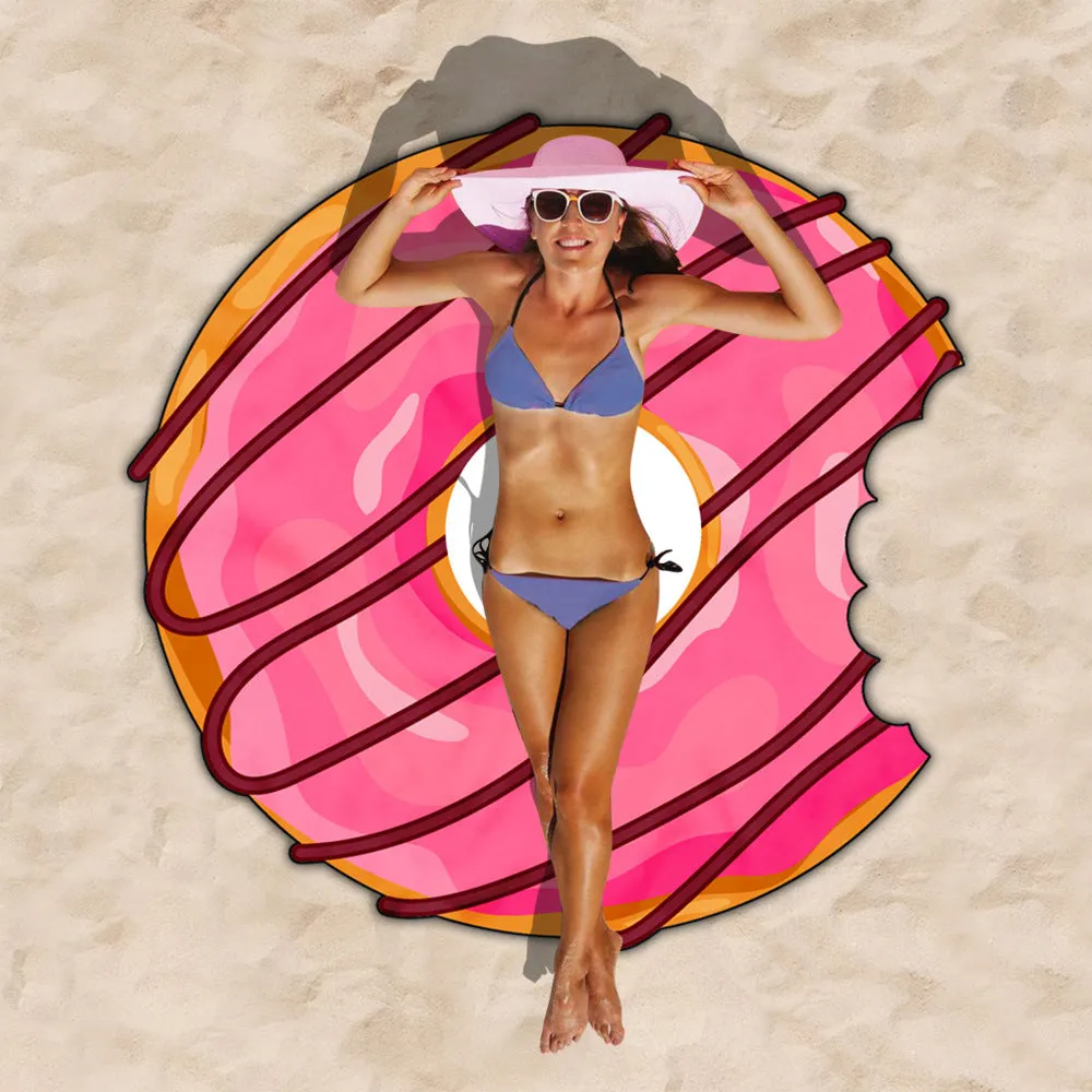 Donut Style Microfiber Towel Cloth Beach