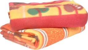 ELSTONE HOME Floral Double Fleece Blanket (Polyester, Multicolor)