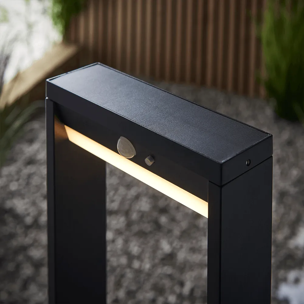 Endon Dannah LED Solar Post in Black (Small)