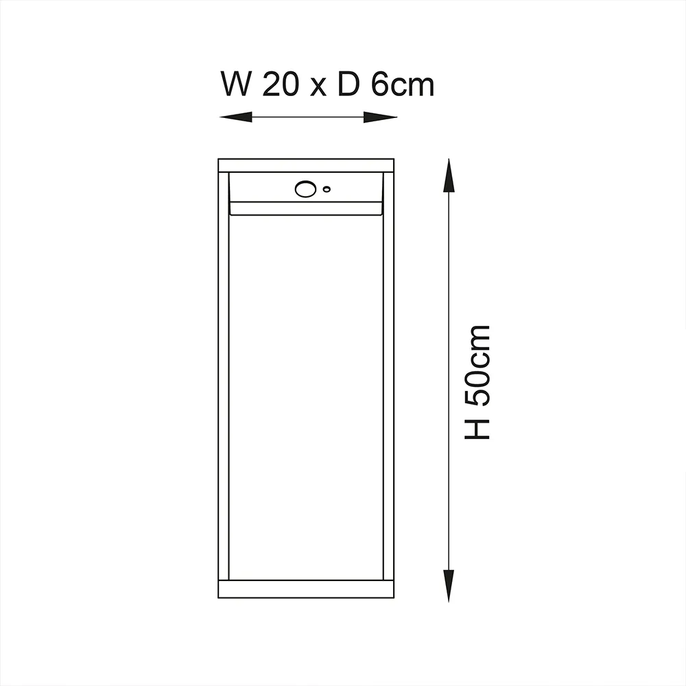 Endon Dannah LED Solar Post in Black (Small)