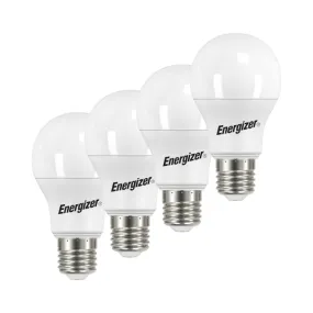 Energizer 8.5W E27 Standard GLS LED Bulb - 4 Pack - 806lm - 3000K