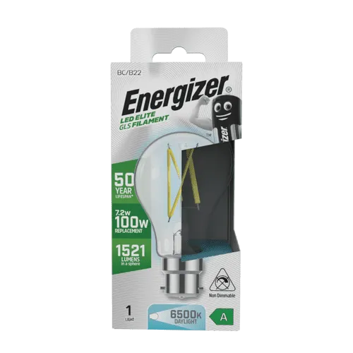 Energizer GLS B22 LED Bulb - 7.2w - 6500K- 1521lm