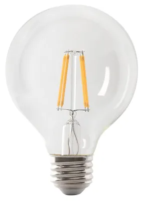 Feit Electric G2540/927CA/FIL/3 LED Bulb, Globe, G25 Lamp, 40 W Equivalent, E26 Lamp Base, Dimmable, Clear :BX  3: QUANTITY: 1