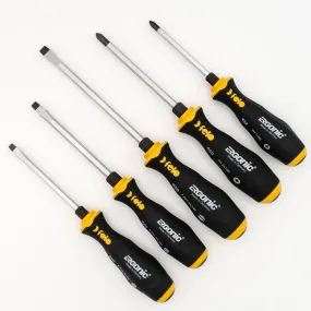 Felo 64537 Ergonic Chiseldriver with Hammer Cap Screwdriver Set Slot/Phillips 5 Piece