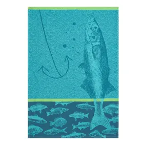 Fish (Poissons) French Jacquard Dish Towel by Coucke