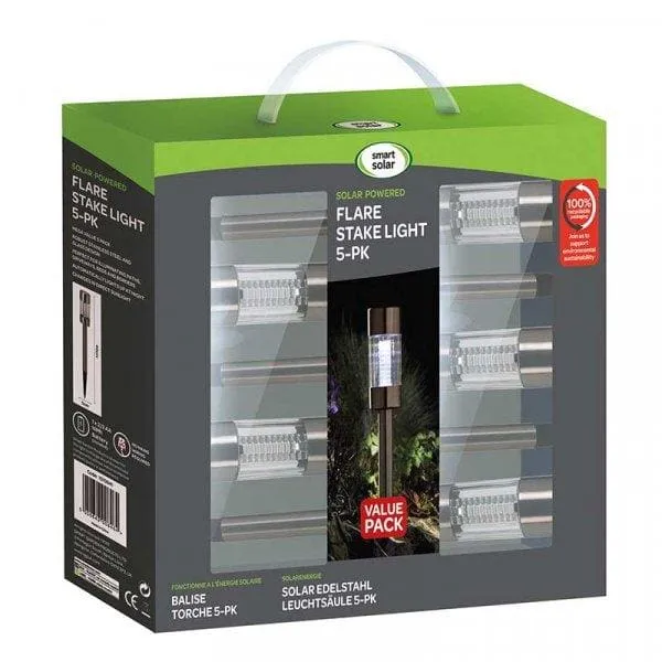 Flare Solar Garden Stake Lights - 5 Pack