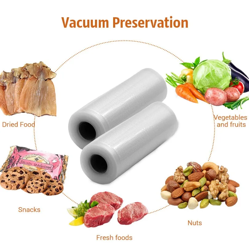 Food Vacuum  Storage Bags 12 15 20 25 28cm*500cm 5 Rolls/Lot