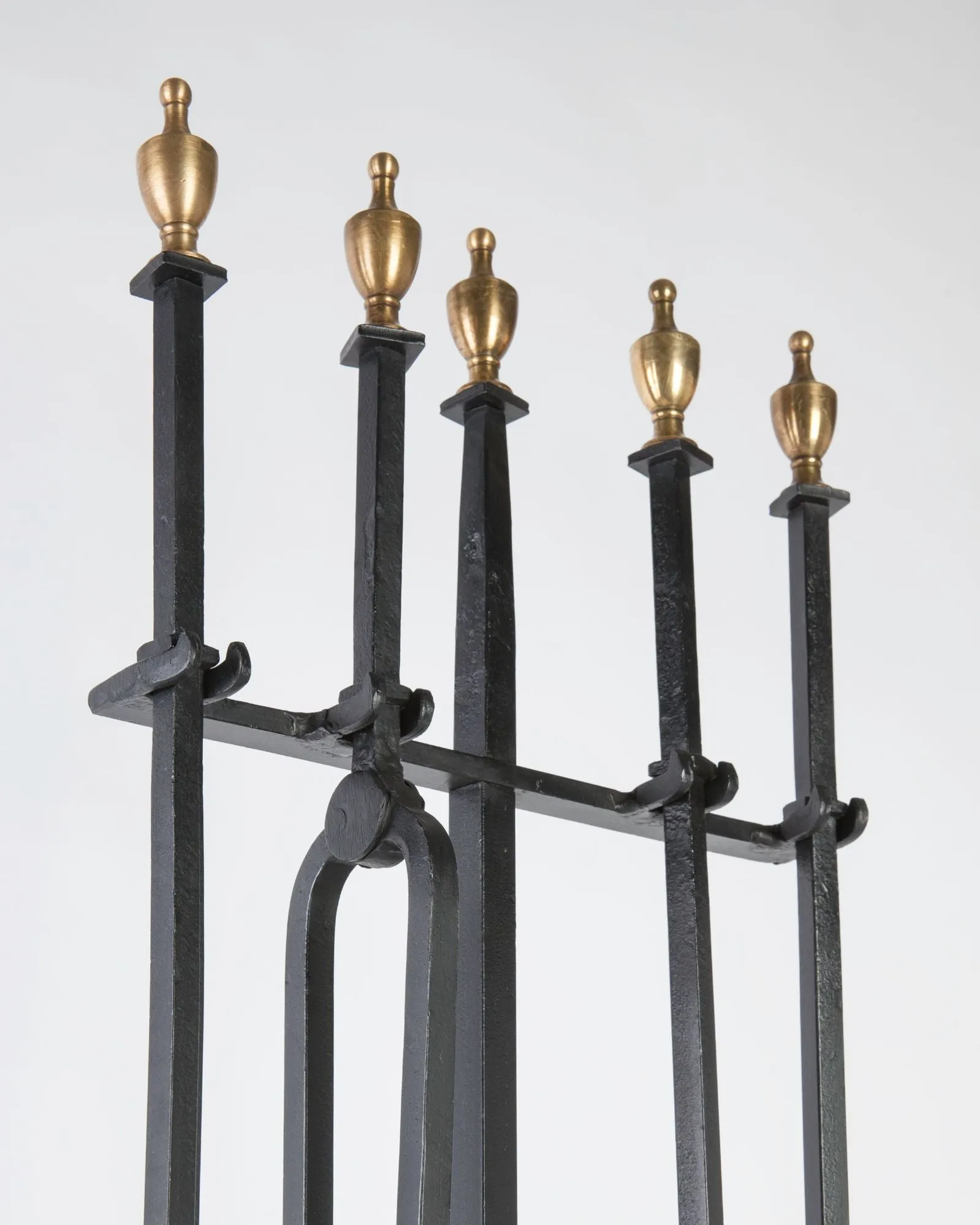 Four Piece Set of Fireplace Tools on Tripod Stand