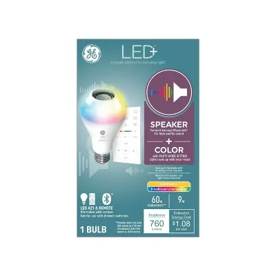 GE Remote Included LED  Speaker and Color Changing Light Bulb