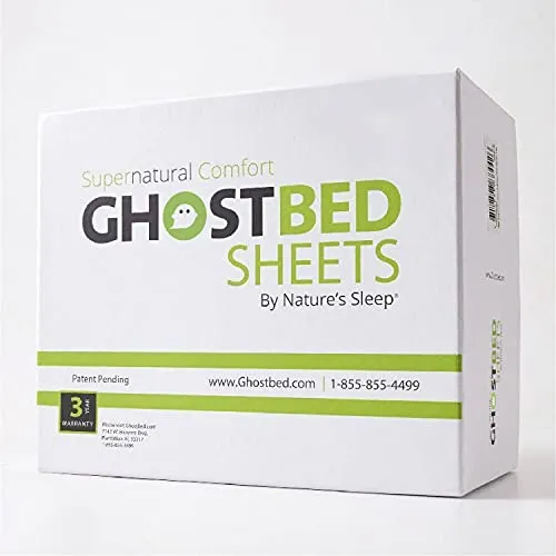 GhostBed Twin XL Cooling Supima Cotton and Tencel Luxury Sheet Set - Wrinkle Resistant with Deep Pockets, 3 Piece, Gray