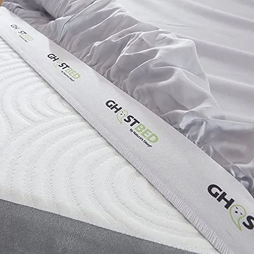 GhostBed Twin XL Cooling Supima Cotton and Tencel Luxury Sheet Set - Wrinkle Resistant with Deep Pockets, 3 Piece, Gray