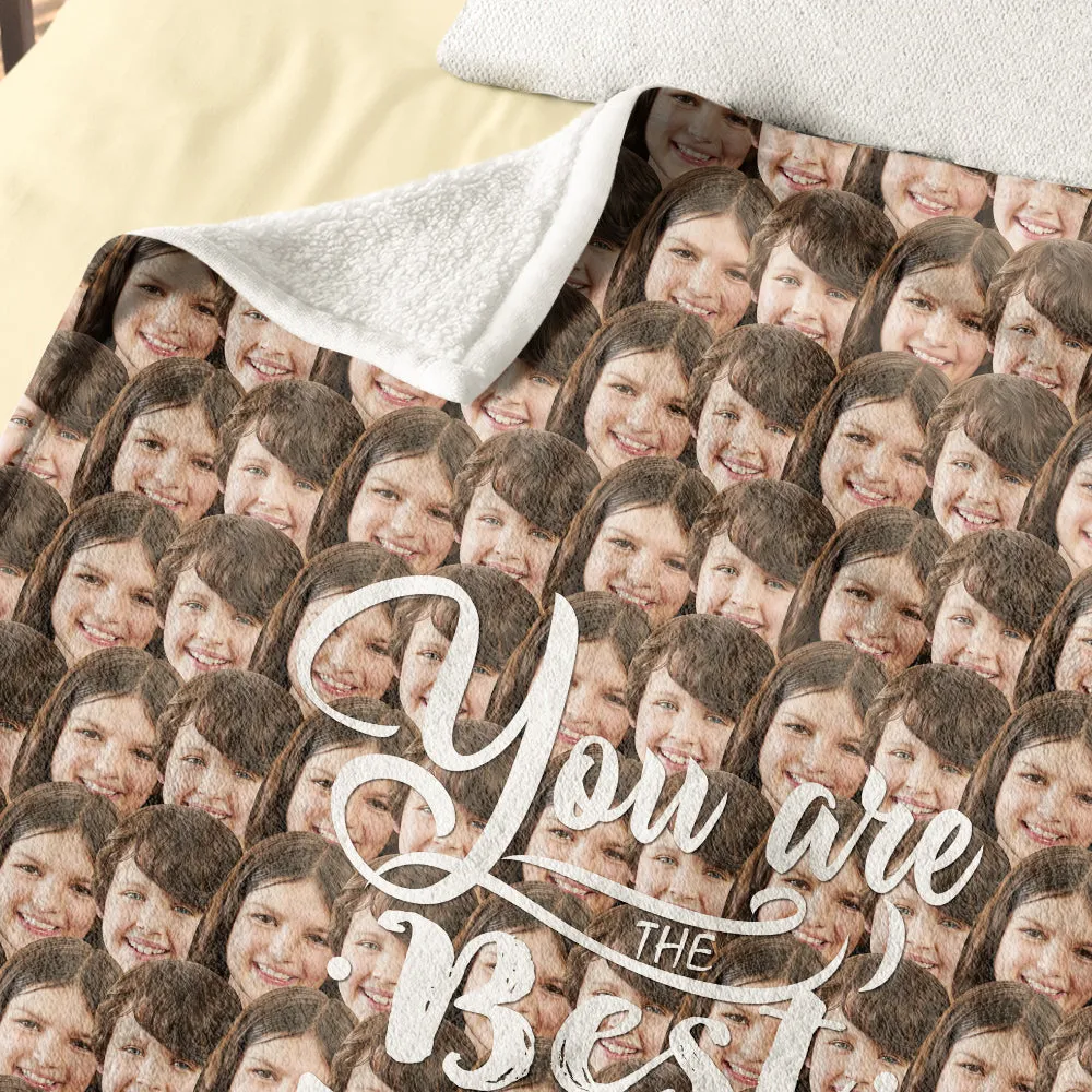 Gifts for Mom Custom Face Blanket Personalized Photo Blanket- You Are The Best Mom